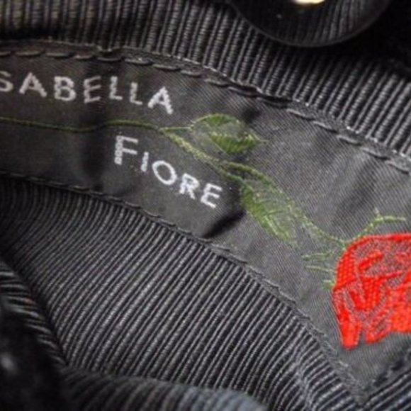 Isabella Fiore Black Set of 2 Velvet Sequins Small Coin Purse MINI BAG COSMETIC - Picture 8 of 11